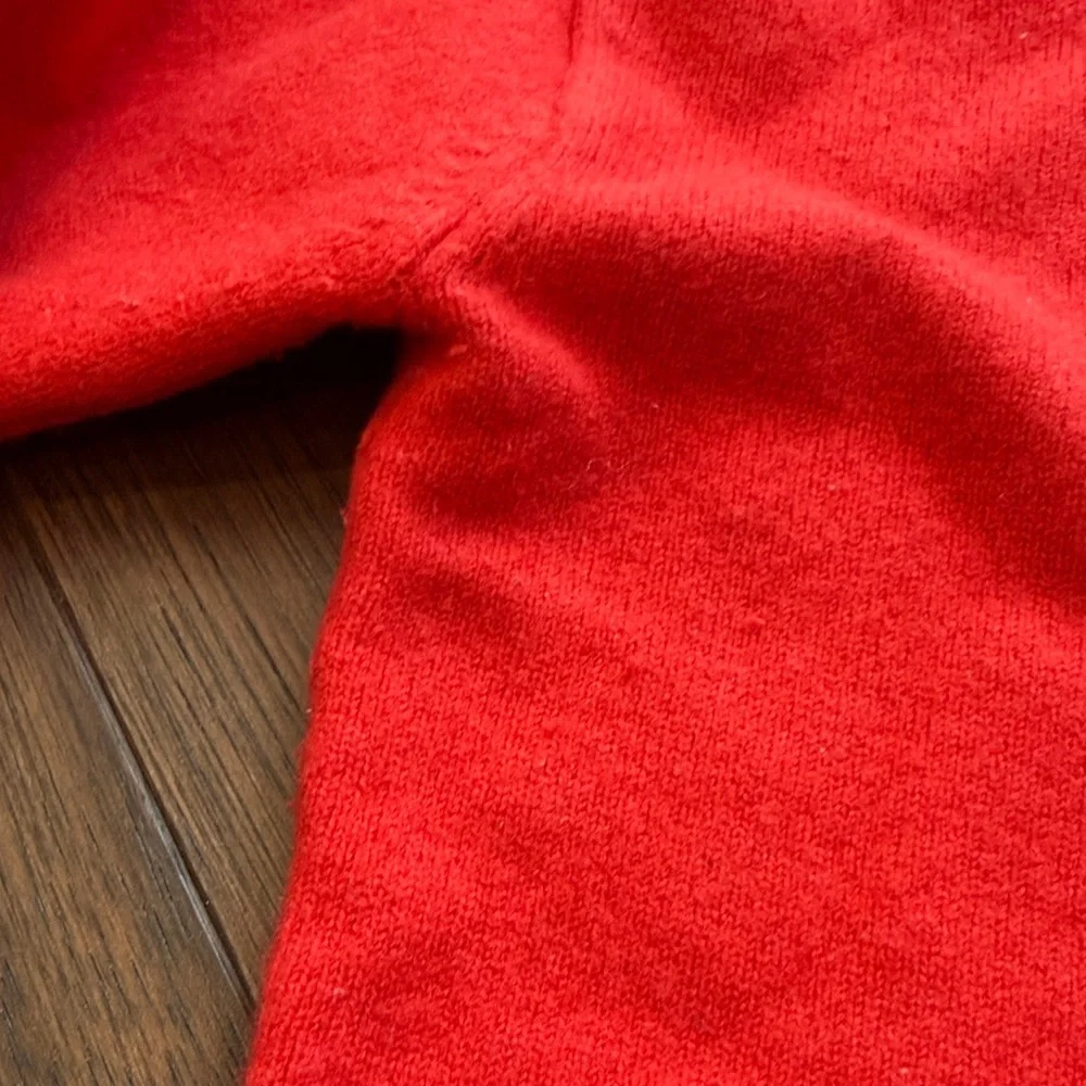 Athleta Alpine Crewneck Women's Red Merino Wool / Cashmere Sweater XXS - C13-004